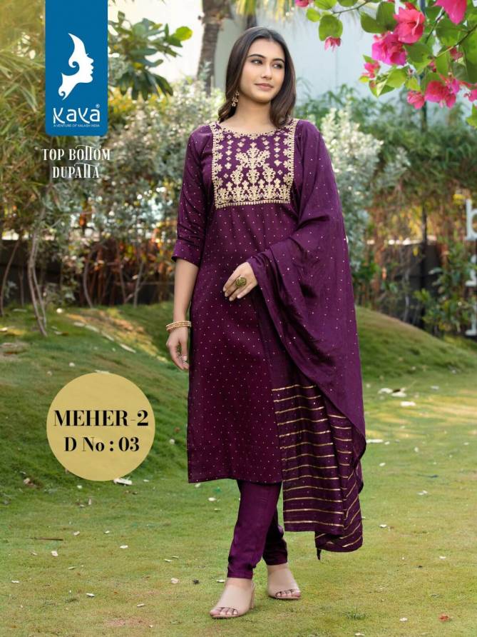 Meher 2 By Kaya Readymade Designer Salwar Suits Catalog